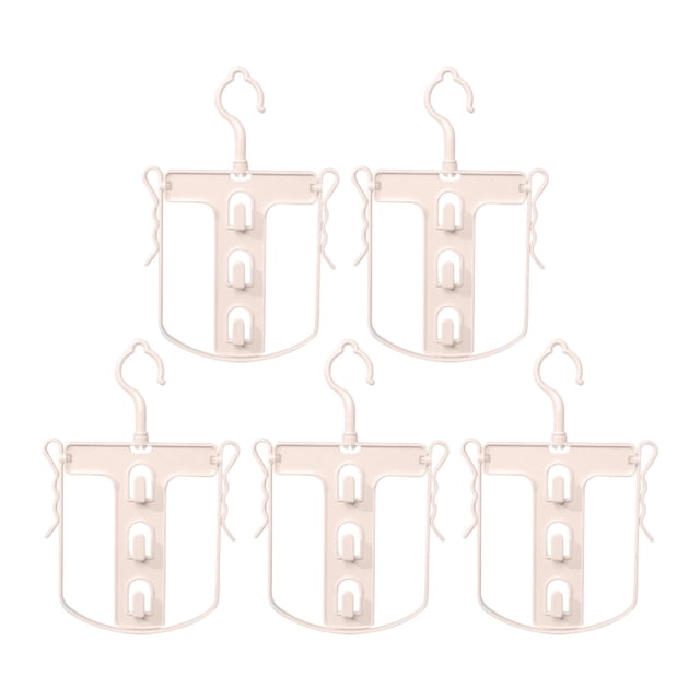 5 perchas con capucha para secar ropa, antideslizantes. Caqui