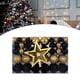 thumbnail image 2 of 101 piezas de adornos de bolas de Navidad, adornos de estrella para la parte superior del árbol, bolas colgantes DIY para Oro negro, 2 of 9