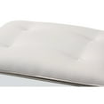 thumbnail image 4 of Baxton Studio Marielle Hollywood Regency Glamour Style Off White Fabric Upholstered Mirrored Ottoman Vanity Bench, 4 of 7