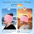 thumbnail image 6 of King Mills Plus Size Head Ache Relief Cap, Ideally Used as Ice Cap for Migraines, Migraine Mask for Face and Head with Ice or Warm Therapy Against Migraine, Headache, Concussions, and Tensions.Pink, 6 of 9
