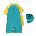 thumbnail image 2 of BULLPIANO 1-7Y Kid Boys Girls One Piece Swimsuit Water Sport Short Swimwear UPF 50+ Bathing Suits with Swim Cap - Shark, 2 of 3