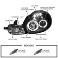 thumbnail image 3 of Spec-D Tuning LED Projector Headlights Black Compatible with 2000-2002 Dodge Neon, 2000-2002 Plymouth Neon, Left + Right Pair Headlamps Assembly, 3 of 7