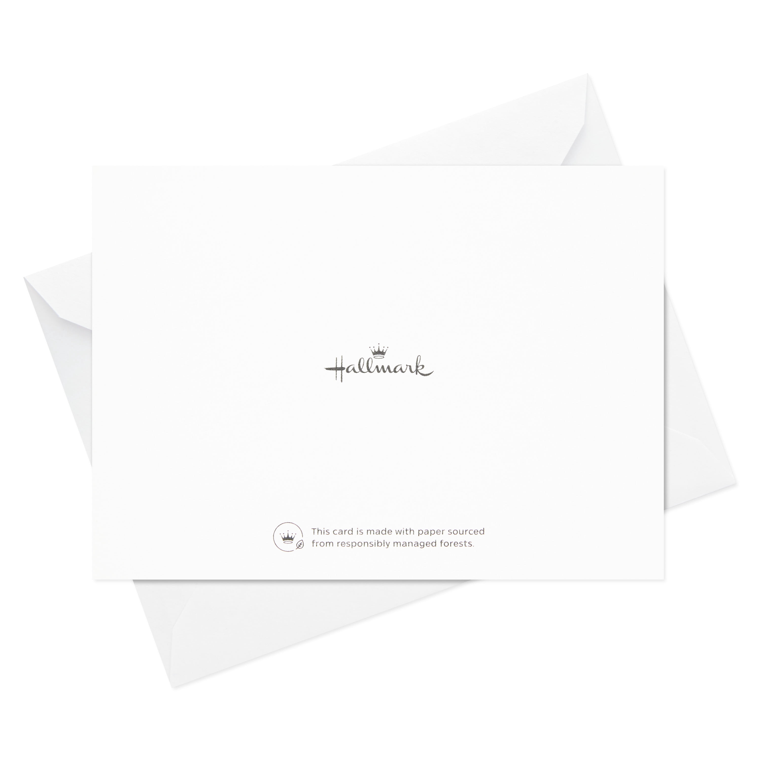 Hallmark Flat White 5.5" W x 4" H Note Cards in Caddy, Hello and Floral on Kraft, 40 Ct.