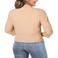 thumbnail image 2 of Beecarchil Womens Blazer Casual Lightweight 3/4 Sleeve Open Front Jacket S-XL, 2 of 5