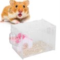 thumbnail image 3 of Jaula para hámster acrílico transparente con lavabo de alimentación jaula para mascotas jaula acrílica para mascotas pequeñas para acuario con pecera ANGGREK Otros, 3 of 8