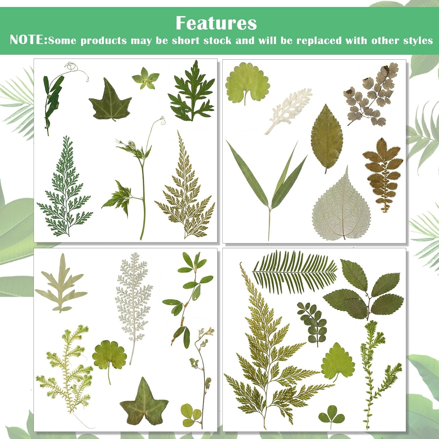 84 Pieces Dried Pressed Leaves Flowers for Resin Mini Dried Flowers for Crafts Greenery Assorted for Art DIY Handmade Bookmarks 4 Bags(Vivid Style)