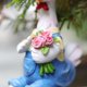 thumbnail image 2 of Amantes pollo estatua creativa resina decoración estatua para jardín flores maceta plantas Ehuebsd Libre de BPA, 2 of 3