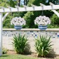 thumbnail image 6 of Artificial Bouquet Fake Flowers for Wedding Home Hotel Decoration Arrangement Centerpiece Photography Prop and Vase Filler Light Violet 1Pcs, 6 of 6
