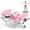 Pink, variant on Lateral Rocking Stepper Machine with Digital Counter, Resistance Bands & 250LBS Capacity, Low Impact Full Body Workout Equipment for Home Exercise