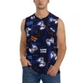 thumbnail image 3 of Uemuo Game Pads Pattern Men's Sleeveless T-Shirt,Muscle Athletic Tank Top, Moisture-wicking Quick-dry Breathable Classic Tee Top for Gym Run Outdoor Sports-Small, 3 of 8