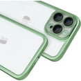 thumbnail image 3 of for iPhone 14 Pro Clear Case with Camera Lens Protector Luxury Plating Phone Case Slim Soft TPU Shockproof Protective Phone Case for iPhone 14 Pro 6.1 inch Women Men, Green, 3 of 13