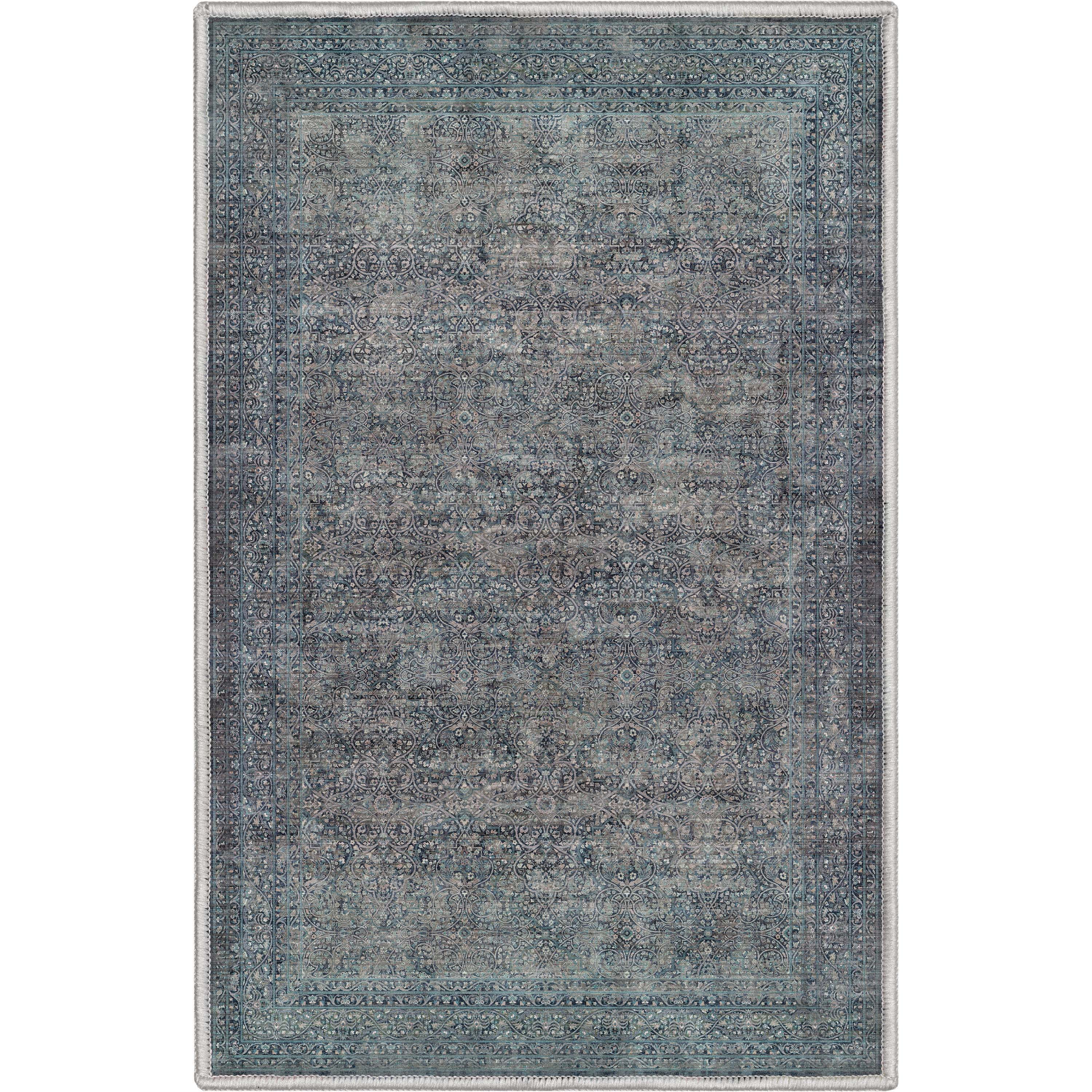Well Woven Asha Juliette Vintage Oriental Blue Flat-Weave 2' x 3' Area Rug