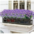 thumbnail image 3 of HESHENG 8 Bundles Artificial Daisy Mums Flowers Outdoor Fake Fall Flowers for Decoration No Fade Faux Plastic Autumn Flower Garden Porch Window Box Decor（Purple）, 3 of 8