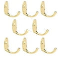 thumbnail image 1 of Ganchos de pared únicos Bargains 8pcs tapas de gancho de aleación de zinc abrigo toalla colgador de baño DIY con tornillos tono dorado, 1 of 7