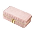 thumbnail image 3 of KLKCMS Velvet Jewelry Box Mini Earrings Holder Storage Box for Bracelets Necklaces Pink, 3 of 9
