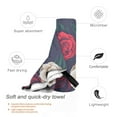 thumbnail image 3 of YFYANG Adult Microfiber Quick Dry Bath Towels, Vintage Red Rose Pattern Beach Towel, Home Camping Travel Essentials, 27.5" x 55", 3 of 9
