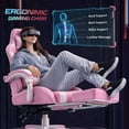 thumbnail image 3 of Achilles Hero Elite Pro Gaming Chair, Computer Chair with Footrest and Lumbar Support, Height Adjustable Gaming Chair with 360°-Swivel Seat and Headrest,  Pink, 3 of 6