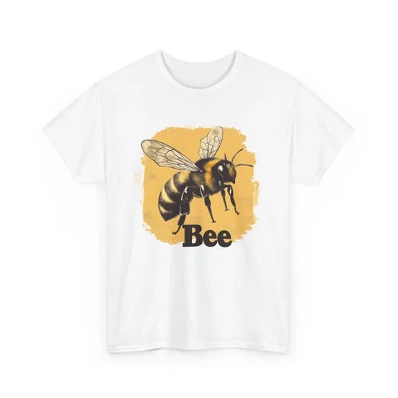 Kiraa Tee With Bee Shirt | Save The Bees Shirt | Honeybee Tee | Yellow Bee Clipart Shirt Birthday Gifts; For Men & Women