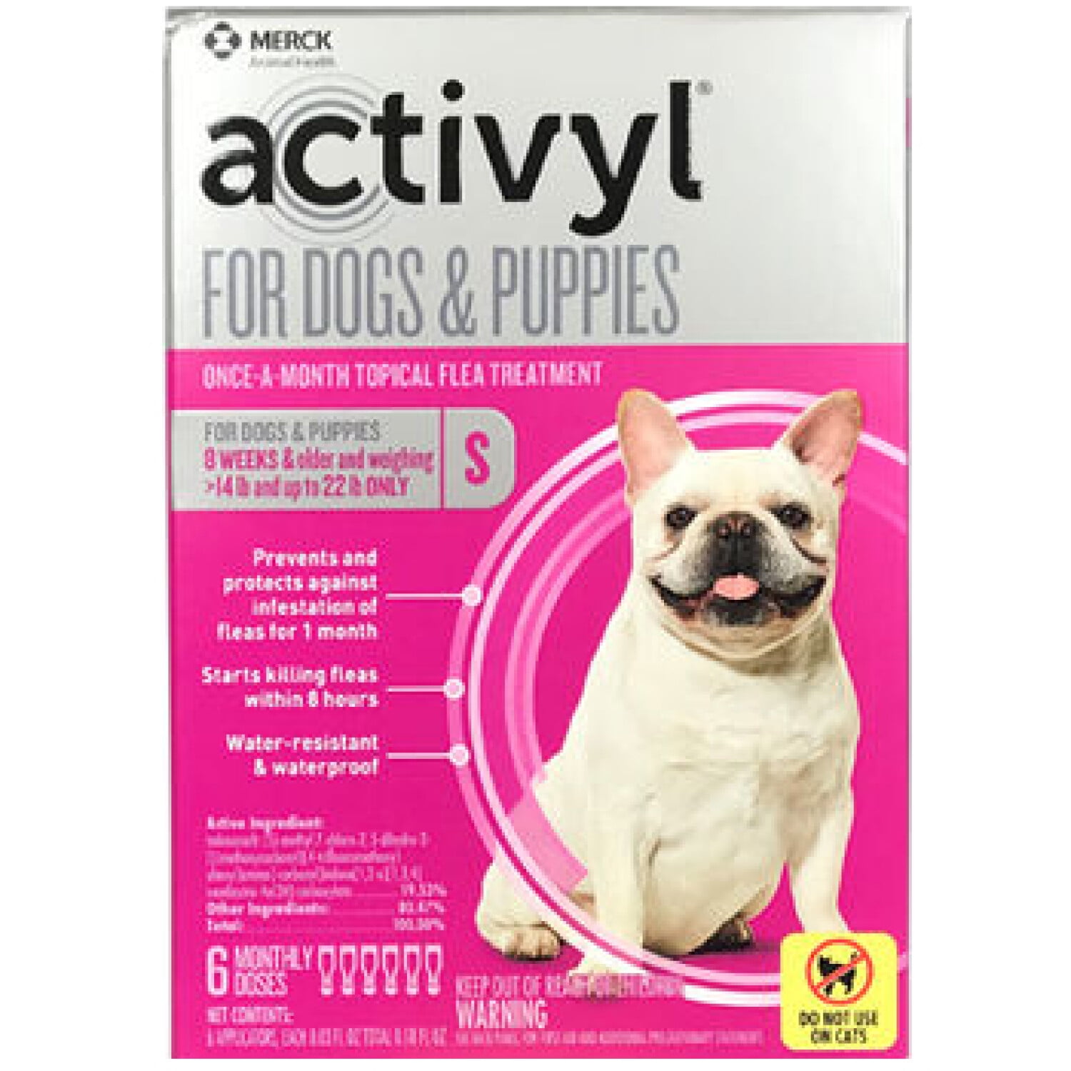 Merck Activl Flea Treatment Once a Month Topical 3 doses TOY dogs