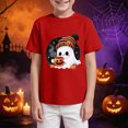 thumbnail image 4 of KPVEVIQ Toddler Boy Girl Pumpkin Print Spooky Halloween T-Shirt Short Sleeve Kids Fun Tops, 4 of 6