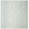 thumbnail image 3 of SAFAVIEH Abstract Emely Abstract Wool Area Rug, Ivory/Blue, 8' x 8' Square, 3 of 14