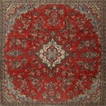 thumbnail image 1 of Ahgly Company Machine Washable Indoor Square Traditional Tomato Red Area Rugs, 8' Square, 1 of 7