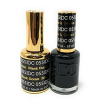 DND - DC Duo Soak off Gel & Matching nail polish, Black Ocean #DC055