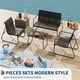 thumbnail image 2 of Set de Muebles para Exterior 4 Piezas - Incluye Sofá 2 Plazas, 2 Sillas y Mesa de Vidrio - Resistente a la Intemperie - Color Negro - Ideal para Jardín/Patio, 2 of 8