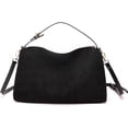 thumbnail image 1 of Bolso bandolera holgado de ante suave Hobo con bolso de hombro retro ajustable Y2K bolso vegano,Black, 1 of 6