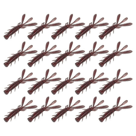 20PCS Fishing Crawfishes Lure Soft Shrimp Baits Lure Artificial Lure Swimbait Soft Plastic Lures for Freshwaters Saltwater