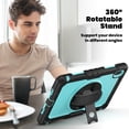 thumbnail image 4 of Case for Matepad SE 11 Inch 2024 with Screen Protector, 360 Degree Rotating Kickstand Hand Strap Heavy Duty Shockproof Cover with Shoulder Strap, Sky Blue PC, 4 of 7