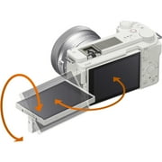 Sony Alpha ZVE10 II APS-C Interchangeable Lens Mirrorless Content Creators Camera (White)
