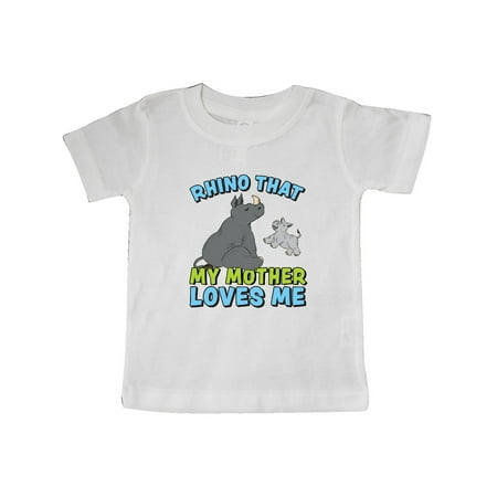 

Inktastic Rhino That My Mother Loves Me with Cute Rhinos Gift Baby Boy or Baby Girl T-Shirt