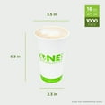 thumbnail image 3 of Karat Earth 16oz Eco-Friendly Paper Hot Cups - One Cup, One Earth (90mm) - 1,000 ct, 3 of 13