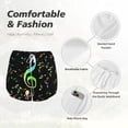 thumbnail image 4 of Gukieu Music Notes Print Women's Sports Shorts with Drawstring Elastic Waistband for Running, Yoga, Fitness-Medium, 4 of 7
