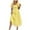 Yellow, variant on Dresses for Women 2026 Plus Size Fashion Off The Shoulder Bubble Short Sleeve Pleated High Waist Dress