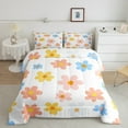 thumbnail image 2 of Castle Fairy Groovy Flowers Full Size Comforter Sets 3-Piece for Kids Teens,Chic Floral Blossoms Bedding Comforter Set,Spring Garden Lightweight Bedding Sets,Lightweight Room Decor,Reversible, 2 of 8