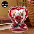 thumbnail image 5 of Winged Bear Love Heart Valentine's Plush White Teddy Red Rose 2D Flat Decor Cute Romantic Gift for Valentine's Day Celebration​, 5 of 5