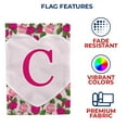 thumbnail image 5 of America Forever Flags Monogram Letter C Garden Flag - Pink Roses - 12.5 x 18 Inches, Happy Valentine's Day Pink Roses Love Heart Double Sided Flag, Seasonal Yard Outdoor Holiday Décor, 5 of 7