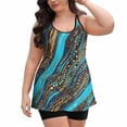 thumbnail image 4 of 2026 Women Two Piece Tankini Swimsuit Tummy Control Plus Size Long Torso Top and High Waisted Boyshorts Bathing Suits, 4 of 6