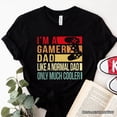 thumbnail image 6 of Gamer Dad Controller T-Shirt, Black Funny Tee for Cool Fathers, 6 of 7
