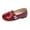 Red, variant on Otqutp Children Lightweight Sneakers Fashion Autumn Toddler and Girls Casual Shoes Dance Shoes Thick Sole Round Toe Buckle Dress Shoes