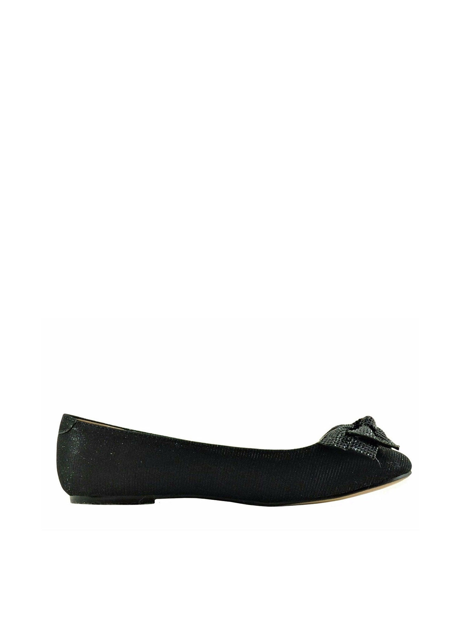 Women's Shoes Blossom Gigi 12 Buckle Slip On Formal Jewel Satin Flats Black