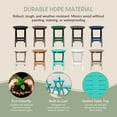 thumbnail image 6 of WestinTrends Malibu HDPE Outdoor 24.5 Inch Round Portable Folding Patio Dining Table, Turquoise, 6 of 16