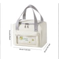 thumbnail image 2 of Billuyoard Fiambrera Bolsa Aislamiento de poliéster Comida Doble cremallera Picnic Contenedores de almacenamiento Tote con asa Estuche para viajes al aire Almacenamiento y organización del hogar L Billuyoard HA066616-02, 2 of 6