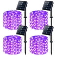 thumbnail image 1 of Guirnalda de luces solares JMEXSUSS, paquete de 4, 33 pies, color morado, 100 LED, 1 of 9