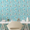 thumbnail image 3 of Ambesonne Jungle Cartoon Peel & Stick Wallpaper for Home, Cheerful Zebra Heart, 13"x36", Pale Sky Blue Multicolor, 3 of 6