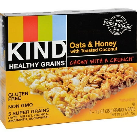 - Kind Bar - Granola - Healthy Grains - Oats And Honey With Toasted Coconut - 1.2 Oz - 5 Count - Pack of 8