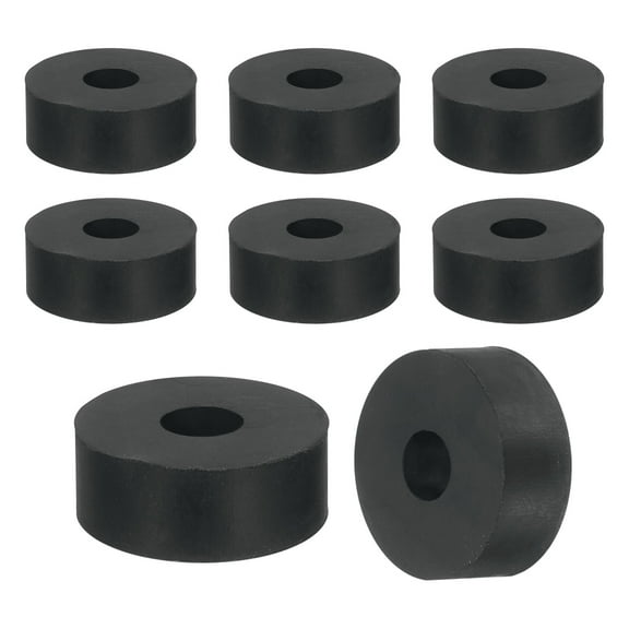 12Pack Thick Rubber Spacer, 1 Inch OD x 3/8 Inch ID x 3/8 Inch Thickness