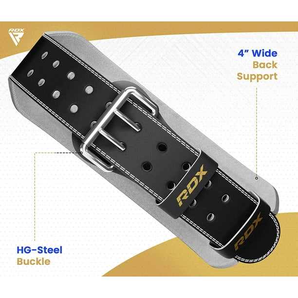 Rdx 4 inch leather weightlifting belt sale
